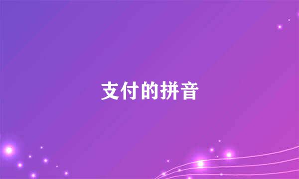 支付的拼音