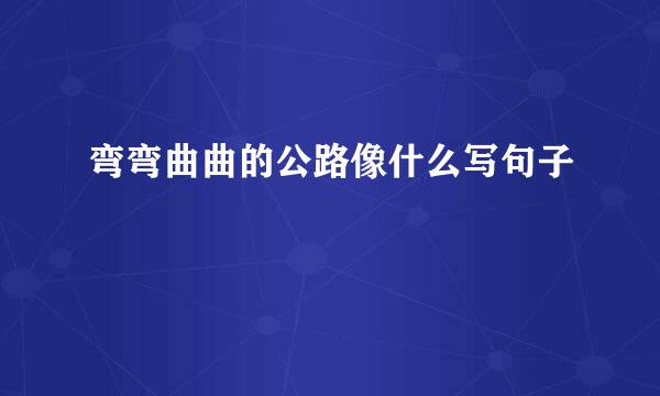 弯弯曲曲的公路像什么写句子