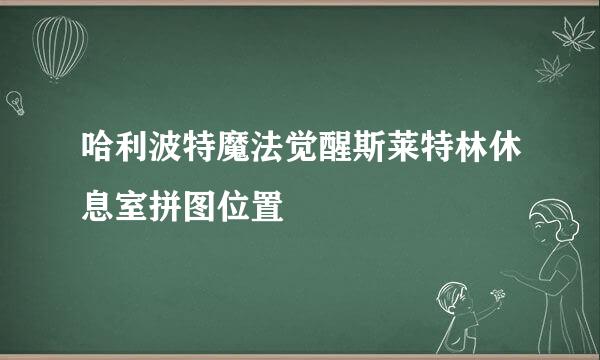 哈利波特魔法觉醒斯莱特林休息室拼图位置