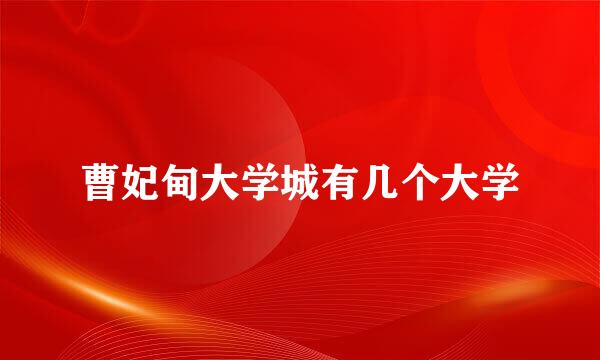 曹妃甸大学城有几个大学