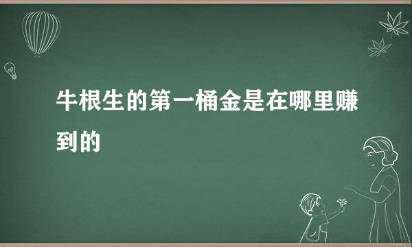 牛根生的第一桶金是在哪里赚到的