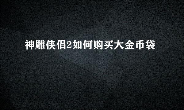 神雕侠侣2如何购买大金币袋