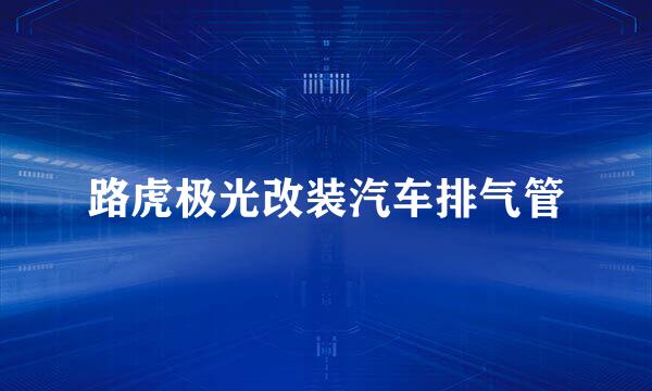 路虎极光改装汽车排气管