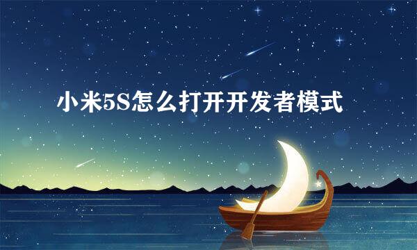 小米5S怎么打开开发者模式