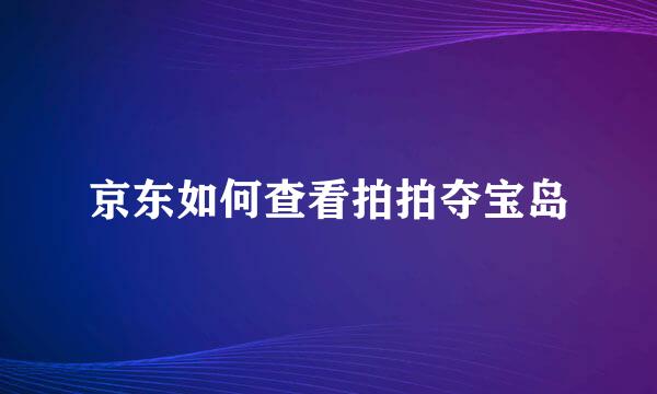 京东如何查看拍拍夺宝岛