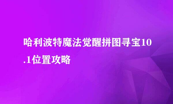 哈利波特魔法觉醒拼图寻宝10.1位置攻略