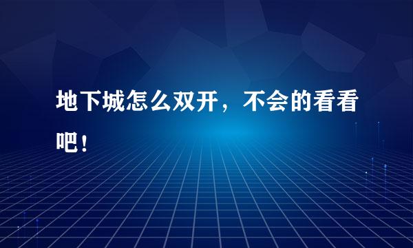 地下城怎么双开，不会的看看吧！