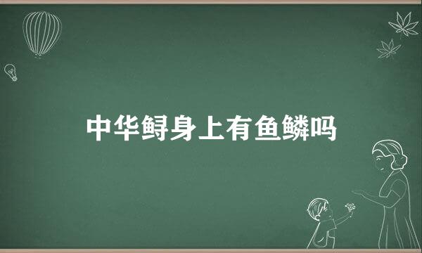 中华鲟身上有鱼鳞吗