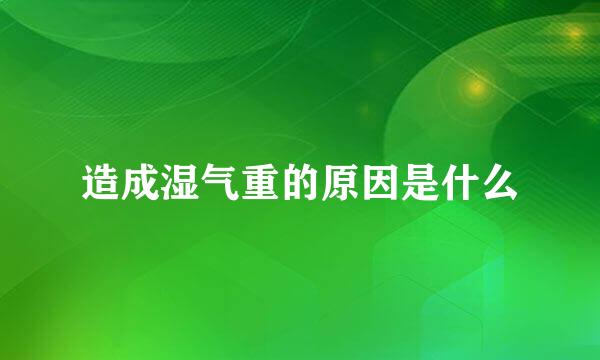 造成湿气重的原因是什么