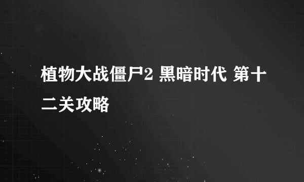 植物大战僵尸2 黑暗时代 第十二关攻略