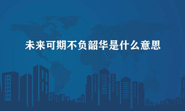 未来可期不负韶华是什么意思