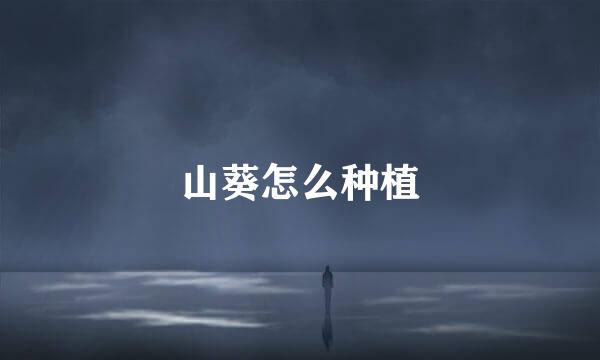 山葵怎么种植