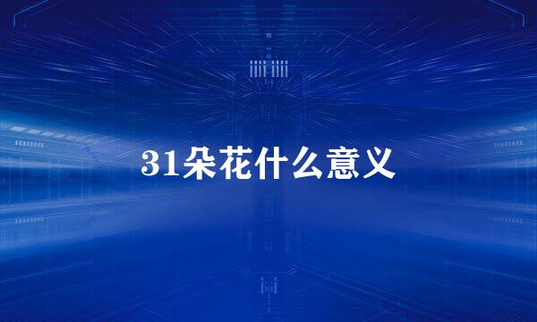 31朵花什么意义