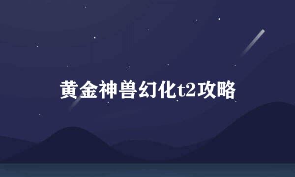 黄金神兽幻化t2攻略