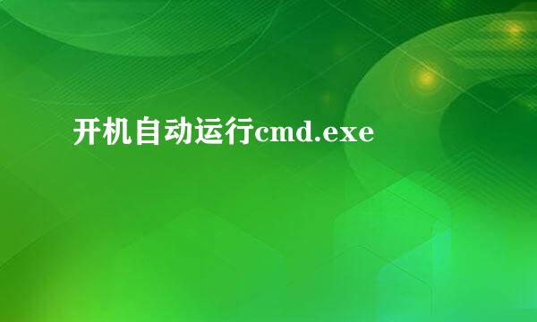 开机自动运行cmd.exe