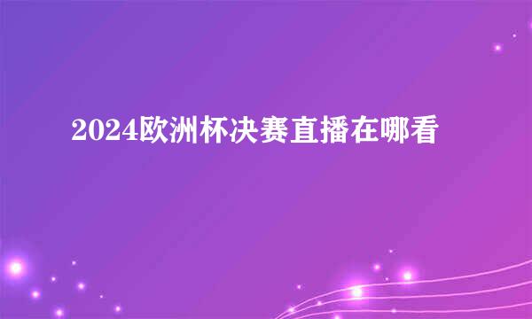 2024欧洲杯决赛直播在哪看
