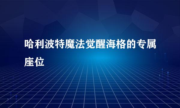 哈利波特魔法觉醒海格的专属座位