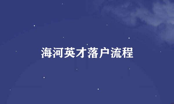 海河英才落户流程
