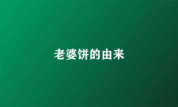 老婆饼的由来