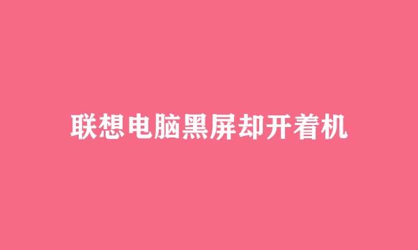 联想电脑黑屏却开着机