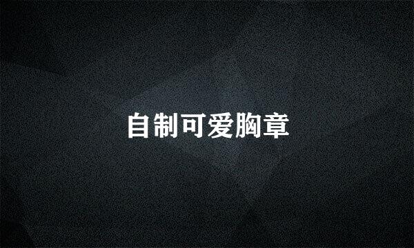 自制可爱胸章