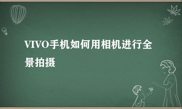 VIVO手机如何用相机进行全景拍摄