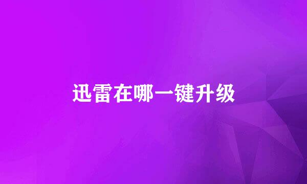 迅雷在哪一键升级