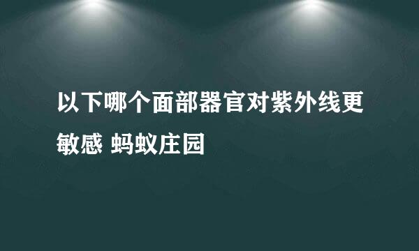 以下哪个面部器官对紫外线更敏感 蚂蚁庄园