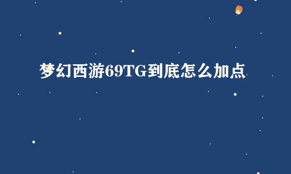 梦幻西游69TG到底怎么加点