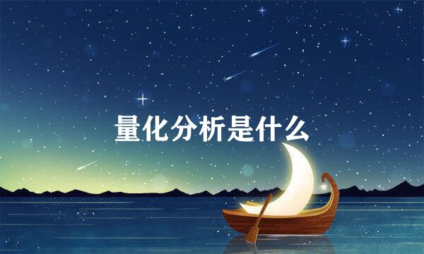 量化分析是什么