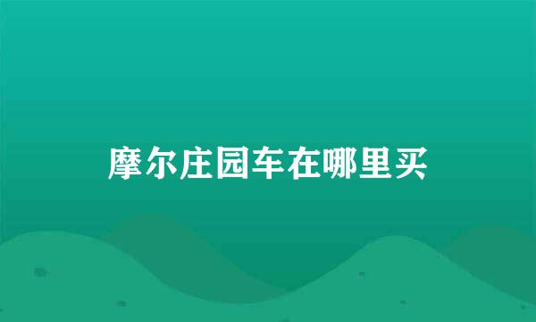 摩尔庄园车在哪里买
