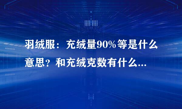 羽绒服：充绒量90%等是什么意思？和充绒克数有什么关系？白鸭绒和灰鸭绒有什么区别