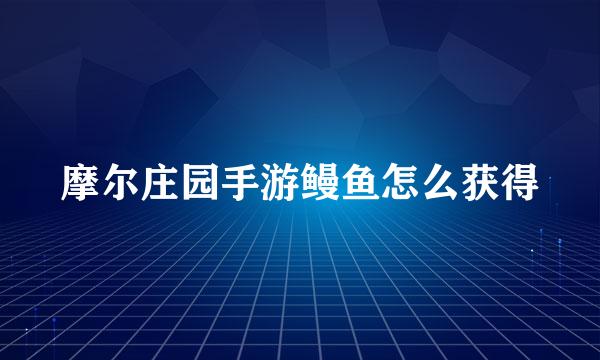 摩尔庄园手游鳗鱼怎么获得