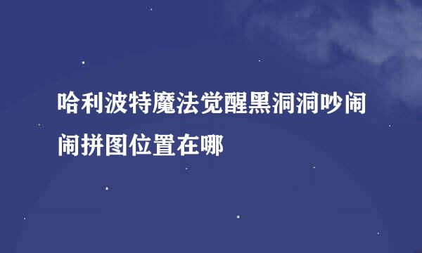 哈利波特魔法觉醒黑洞洞吵闹闹拼图位置在哪