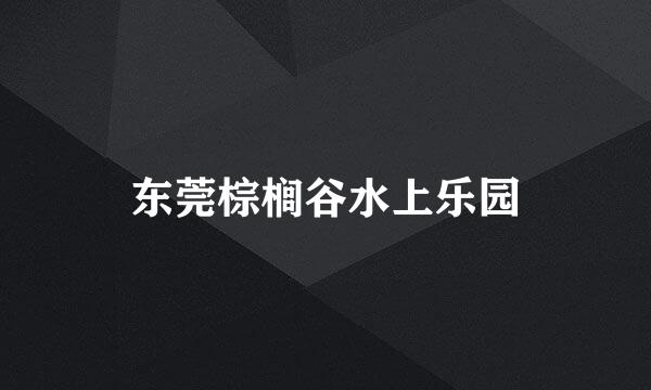 东莞棕榈谷水上乐园