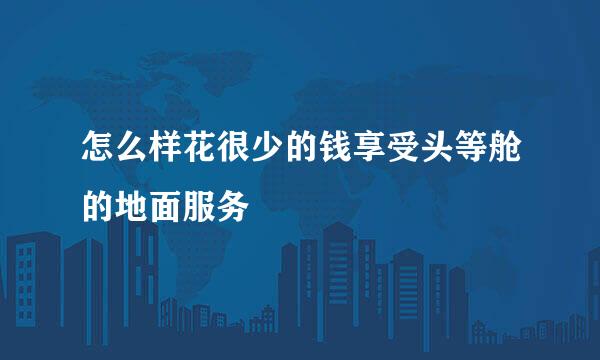 怎么样花很少的钱享受头等舱的地面服务
