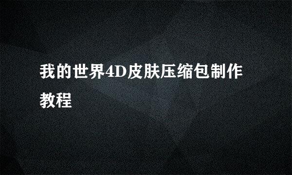 我的世界4D皮肤压缩包制作教程