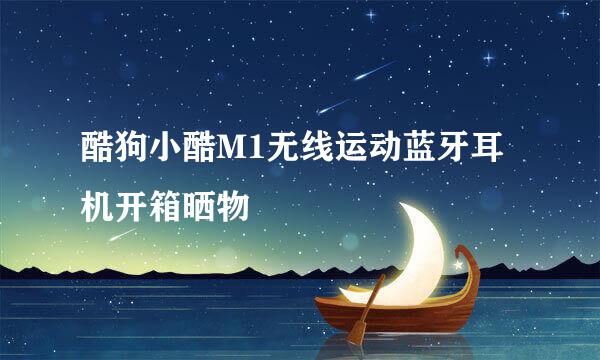酷狗小酷M1无线运动蓝牙耳机开箱晒物