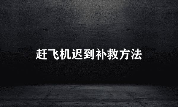 赶飞机迟到补救方法