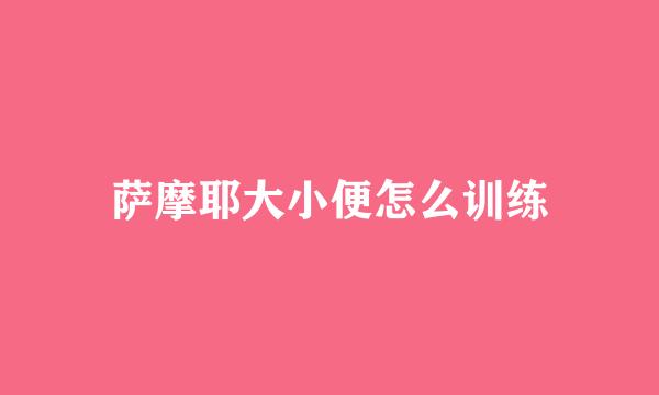萨摩耶大小便怎么训练