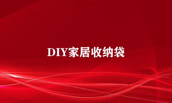 DIY家居收纳袋