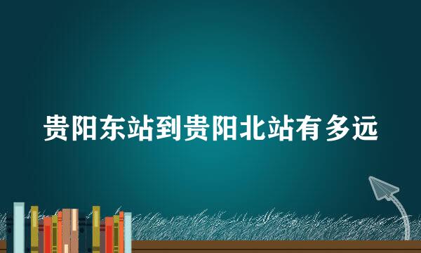贵阳东站到贵阳北站有多远
