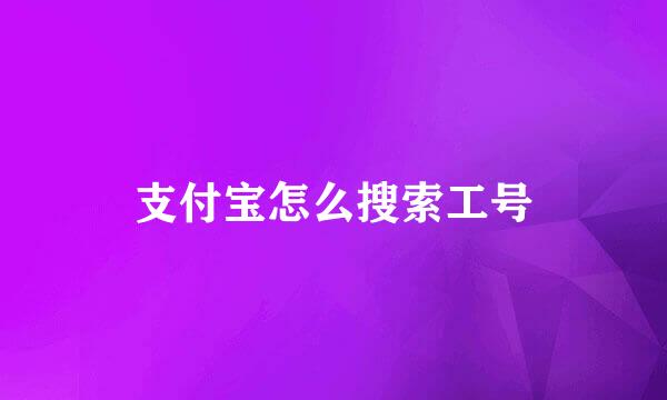 支付宝怎么搜索工号