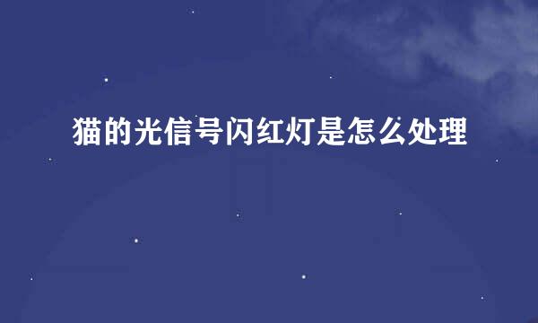 猫的光信号闪红灯是怎么处理
