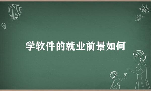 学软件的就业前景如何