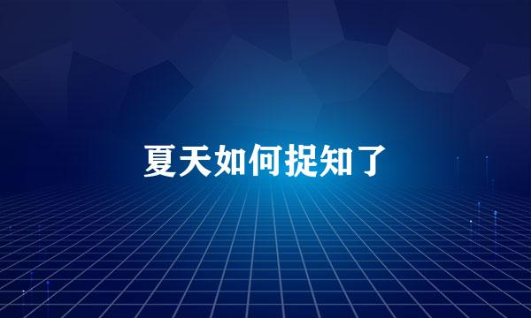 夏天如何捉知了