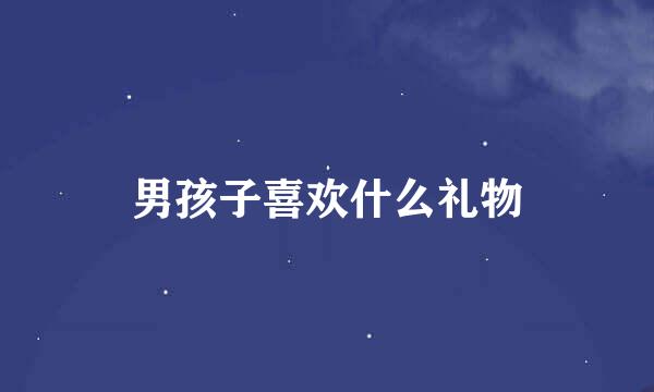 男孩子喜欢什么礼物