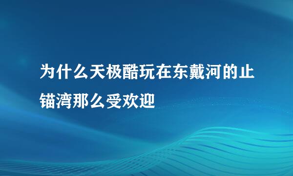 为什么天极酷玩在东戴河的止锚湾那么受欢迎