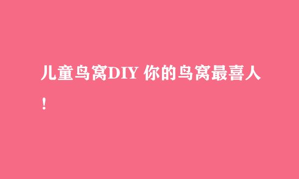 儿童鸟窝DIY 你的鸟窝最喜人！