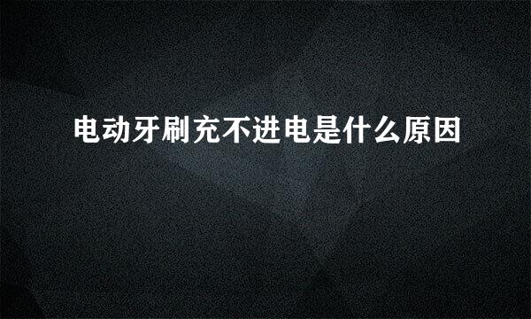 电动牙刷充不进电是什么原因